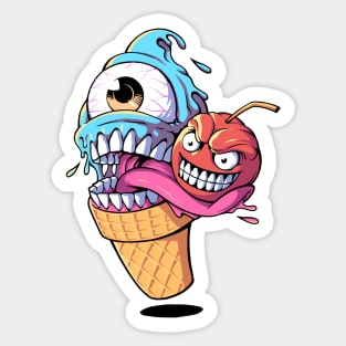 Monster cream ice berry Sticker